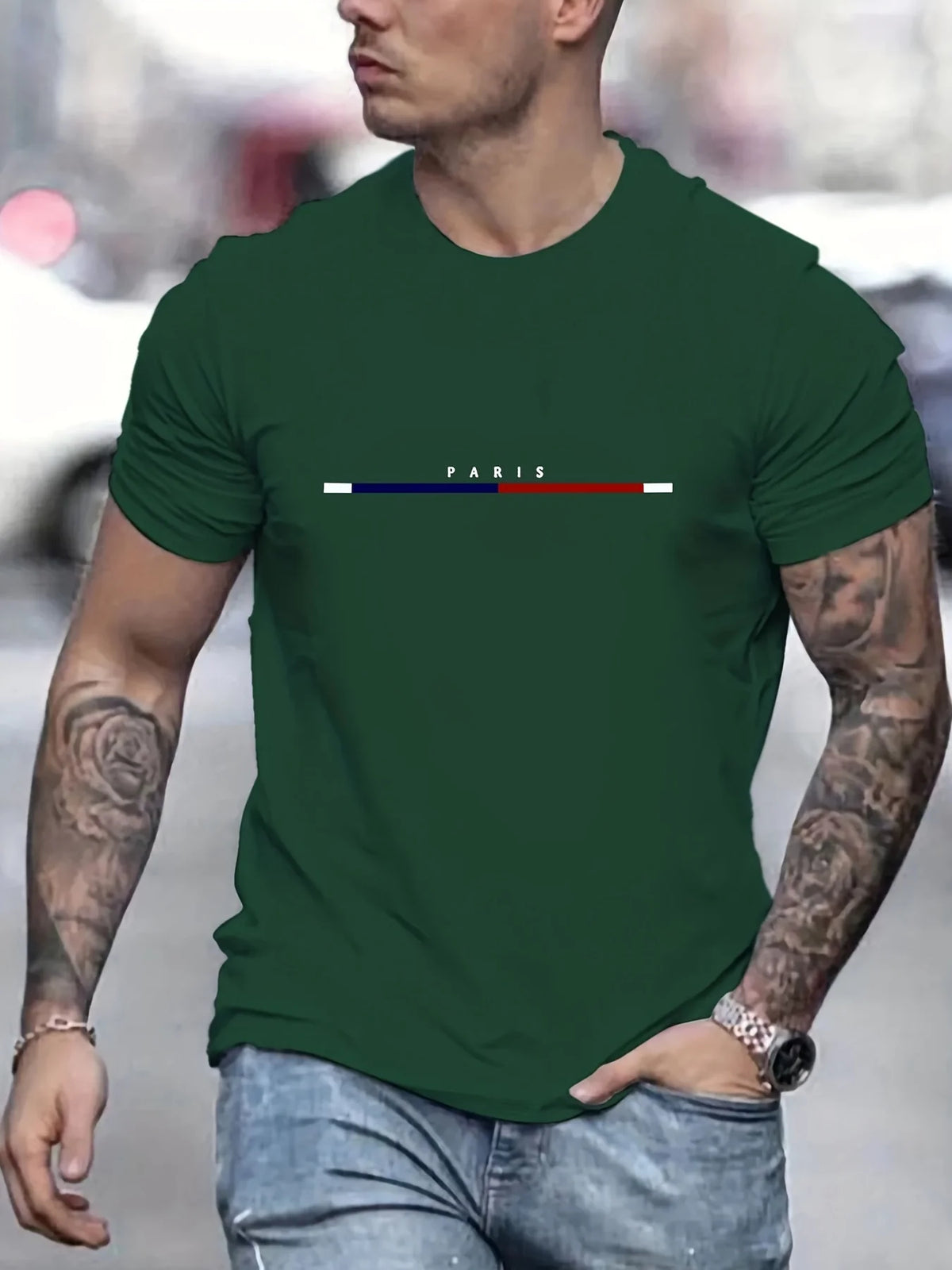 Men's Paris Graphic Print Pullover Hoodie, image 12 of 15