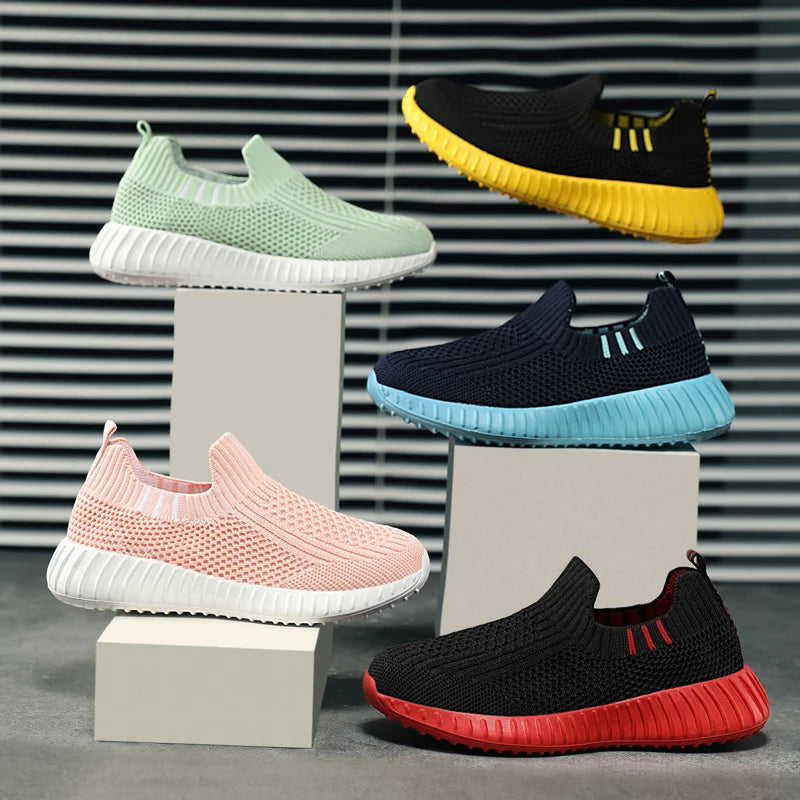 Kids' Slip-On Sock-Style Running Trainers