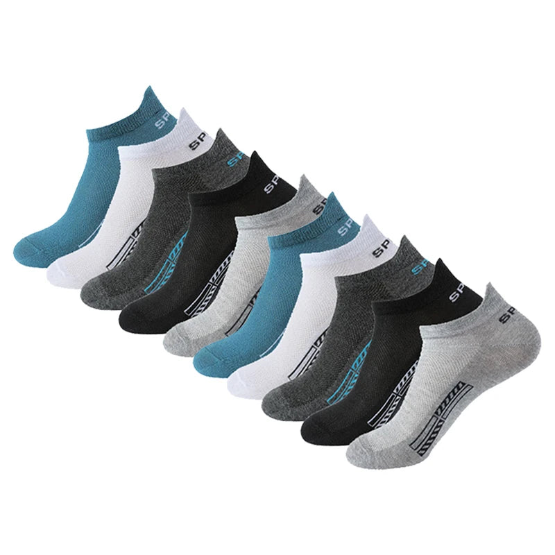 5/10 Pairs Cotton Men's Short Socks Crew Ankle