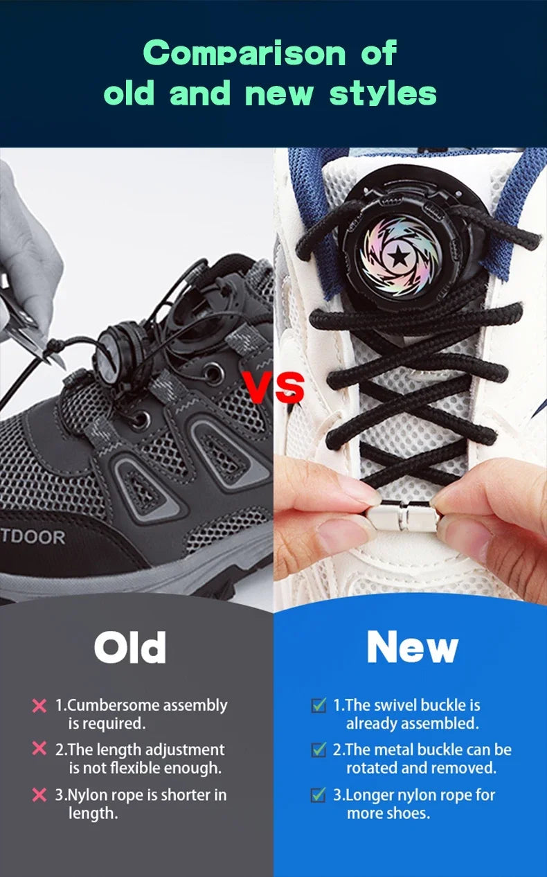 Upgrade Easy Installation Automatic Shoe Laces Without Ties
