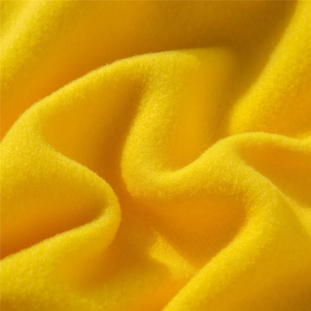Men's Plain Fleece-Lined Pullover Hoodie