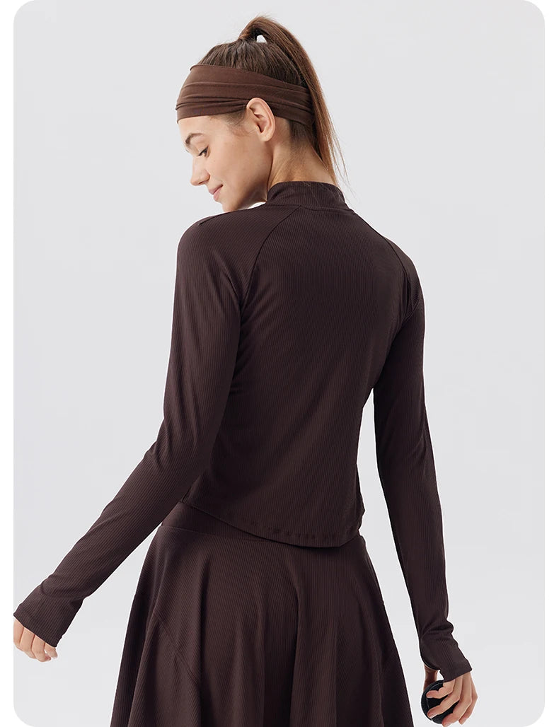 Summer Yoga Coat Women Yoga Fitness Wear Zipper