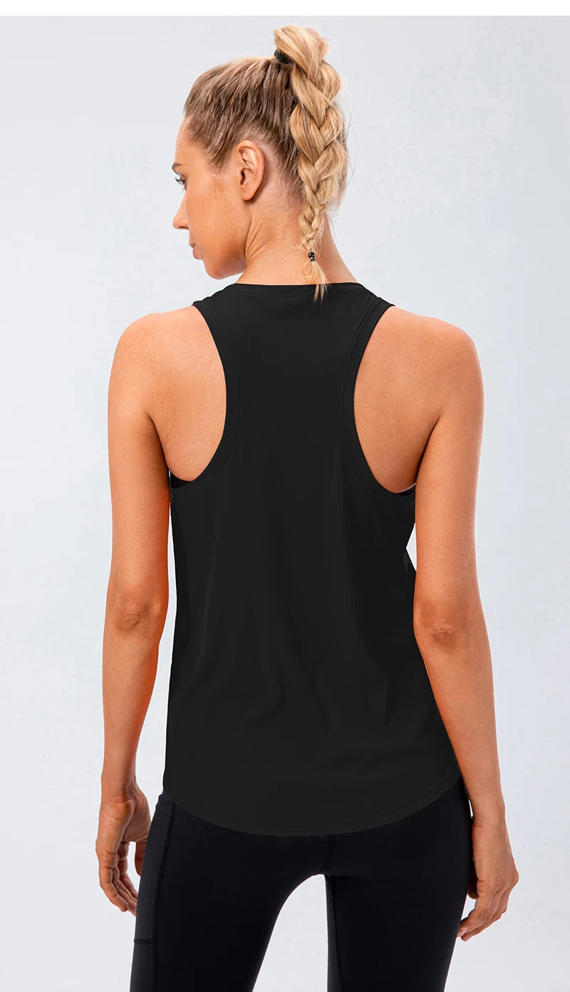 Women Sport tank Tops Loose Yoga Tops Quick