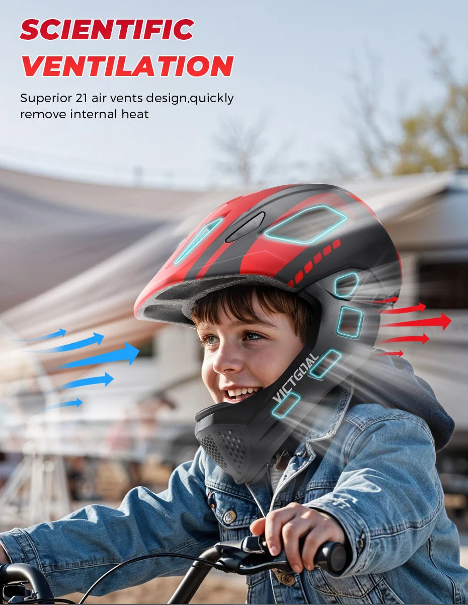 VICTGOAL Kids' Detachable Full-Face Bike Helmet, image 12 of 23