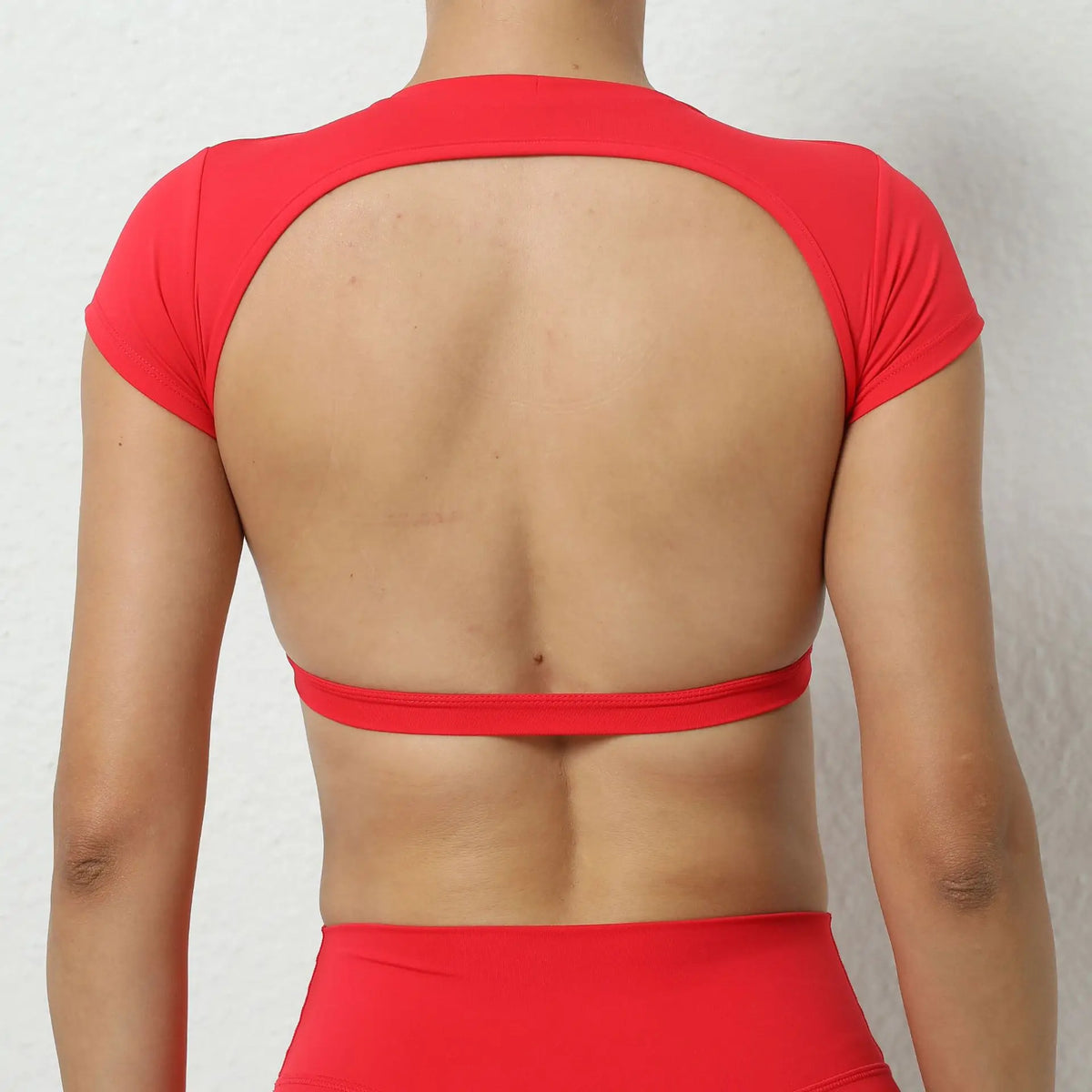 Women's Breathable Short-Sleeve Gym Crop Top, image 20 of 47
