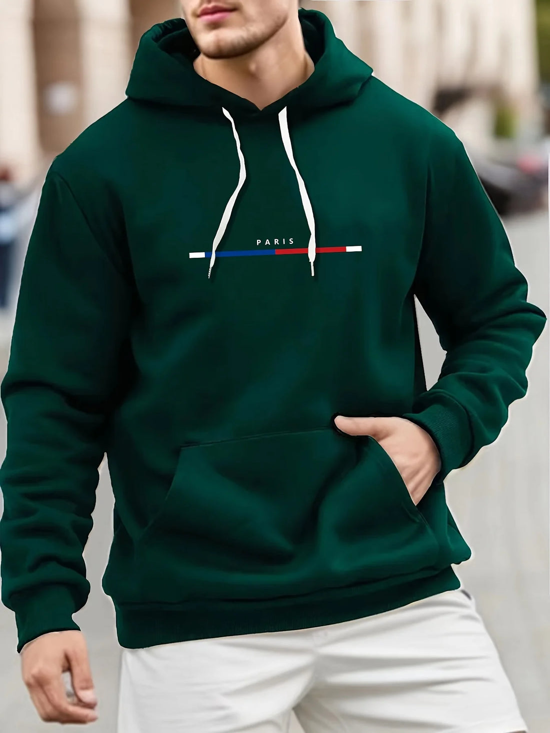 Men's Paris Graphic Print Pullover Hoodie
