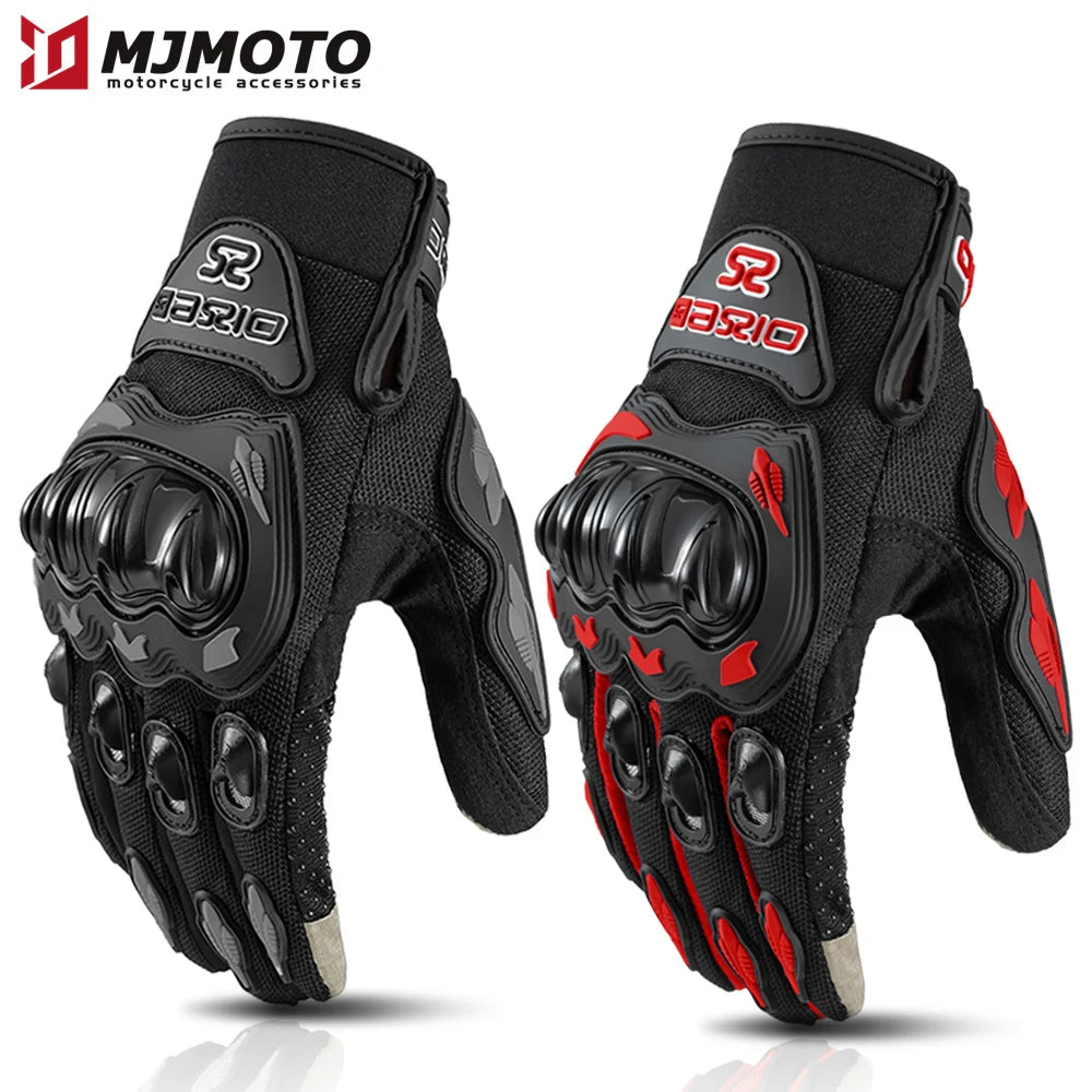 Summer Breathable Full Finger Motorcycle Gloves Non-slip Wear-resistant