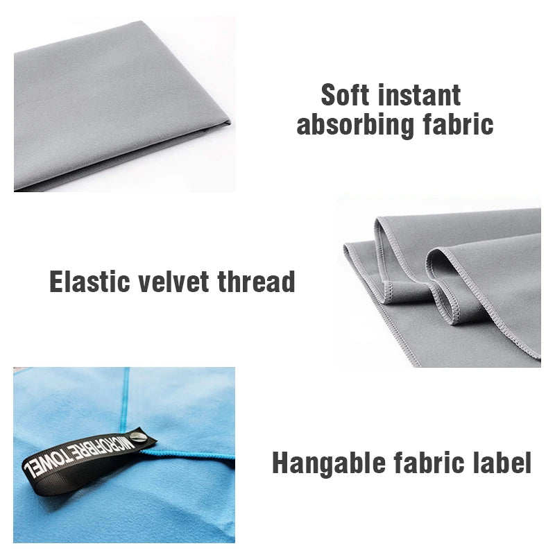 Quick-Drying Sports Towel 40x80/80x160CM Blue Grey Green Orange