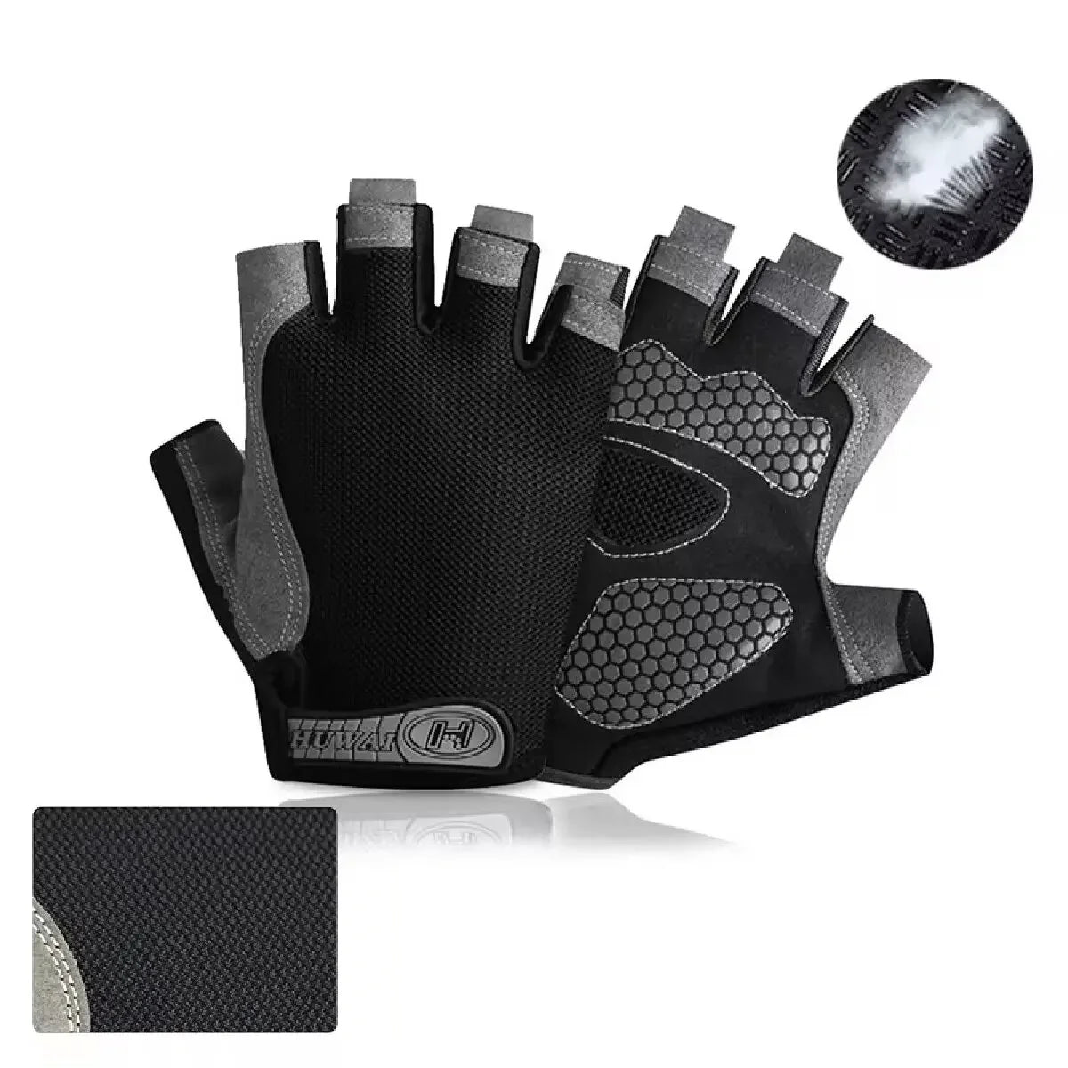Unisex Half-Finger Anti-Slip Gym Gloves, image 4 of 28