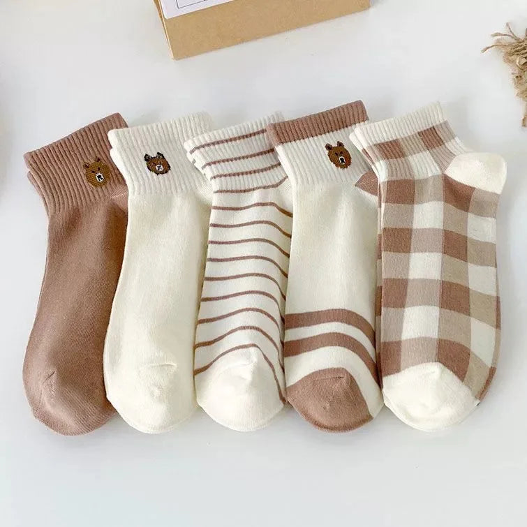 Letter Print Breathable Socks, 2-10 Pairs, image 34 of 48