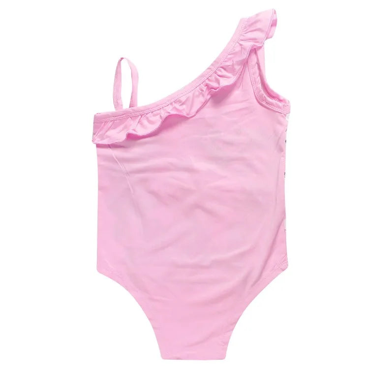 Girls' Capybara Print One-Piece Swimsuit