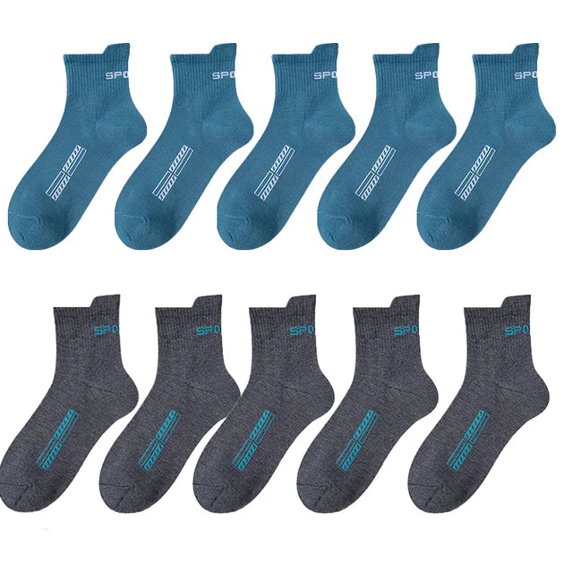 10/20Pairs High Quality Men's Socks Casual Breathable Cotton