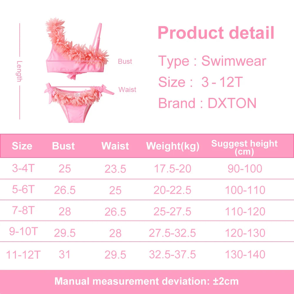 Girls' Two-Piece Ruffle Bikini, Ages 3-10, image 7 of 15