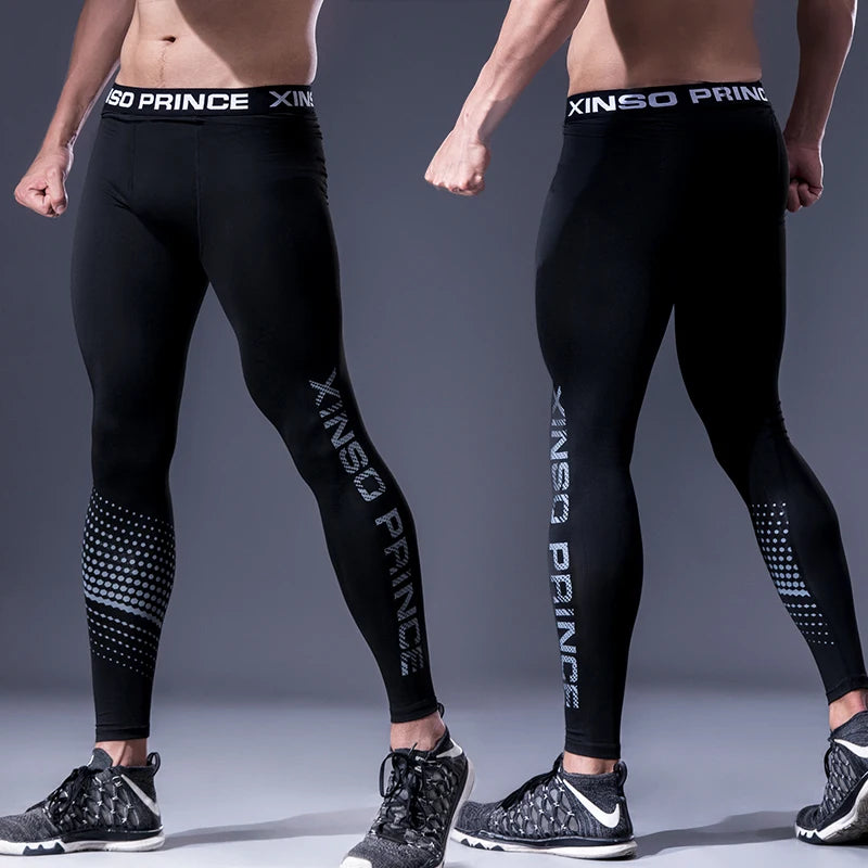 Men's Quick-Dry Compression Gym Leggings, image 5 of 13