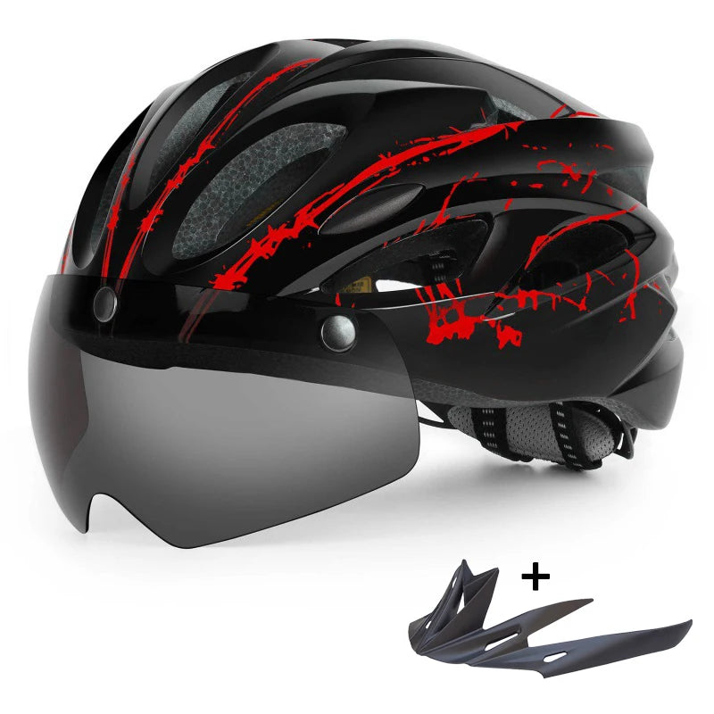 Lightweight Cycling Helmet with Goggles