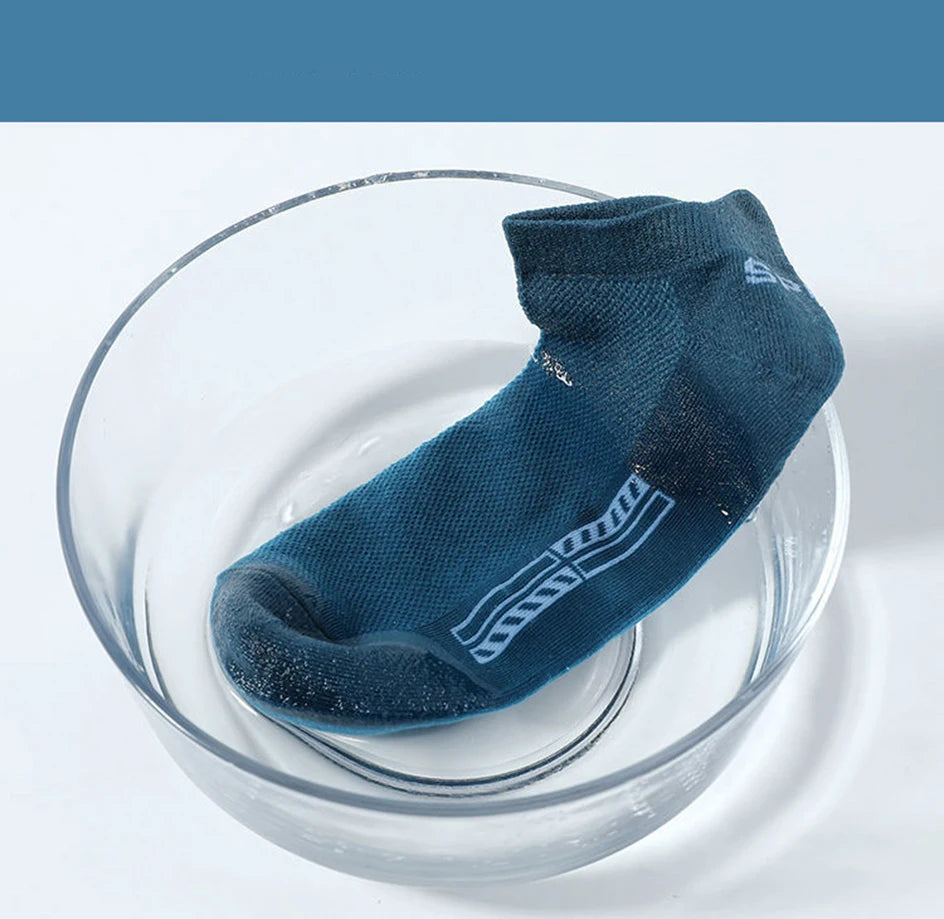 Men's Cotton Trainer Socks, 5 Pairs