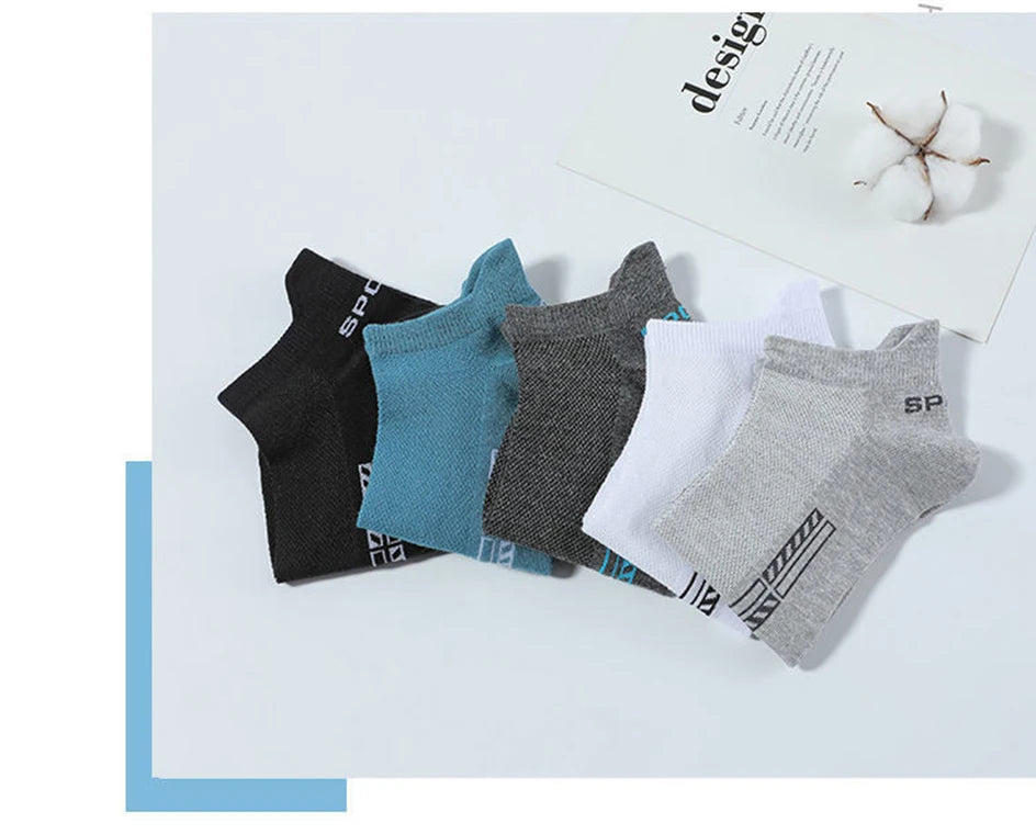 5/10 Pairs Cotton Men's Short Socks Crew Ankle