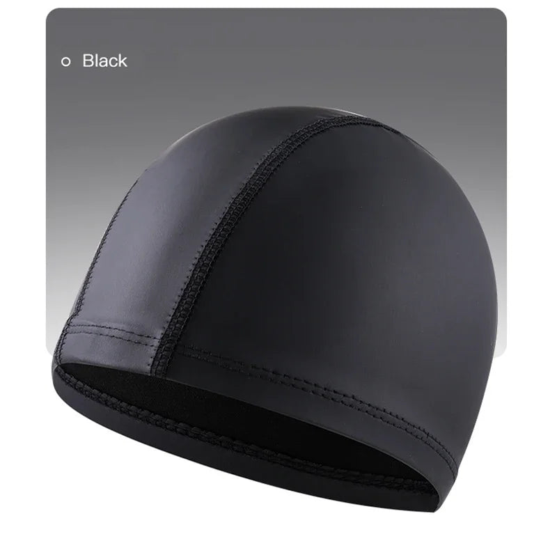 PU Coated Swimming Cap Unisex Comfortable Summer Swimming