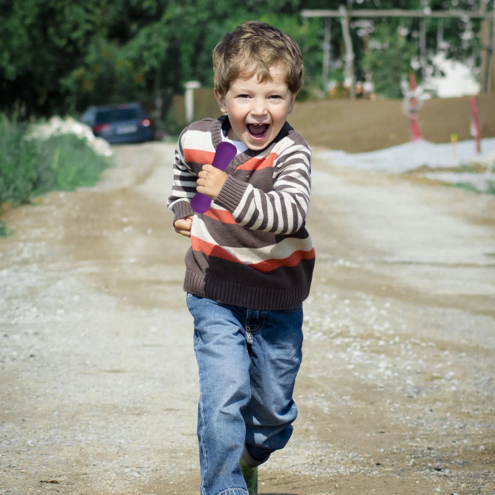 2pcs Bone Shaped Dumbbells 0 5kg Purple Hand