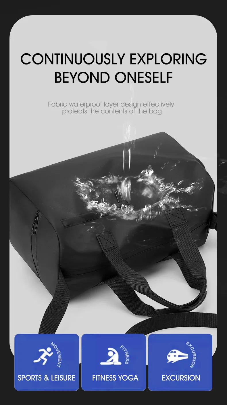 Zipper Large Capacity Oxford Travel Bags Solid Fitness