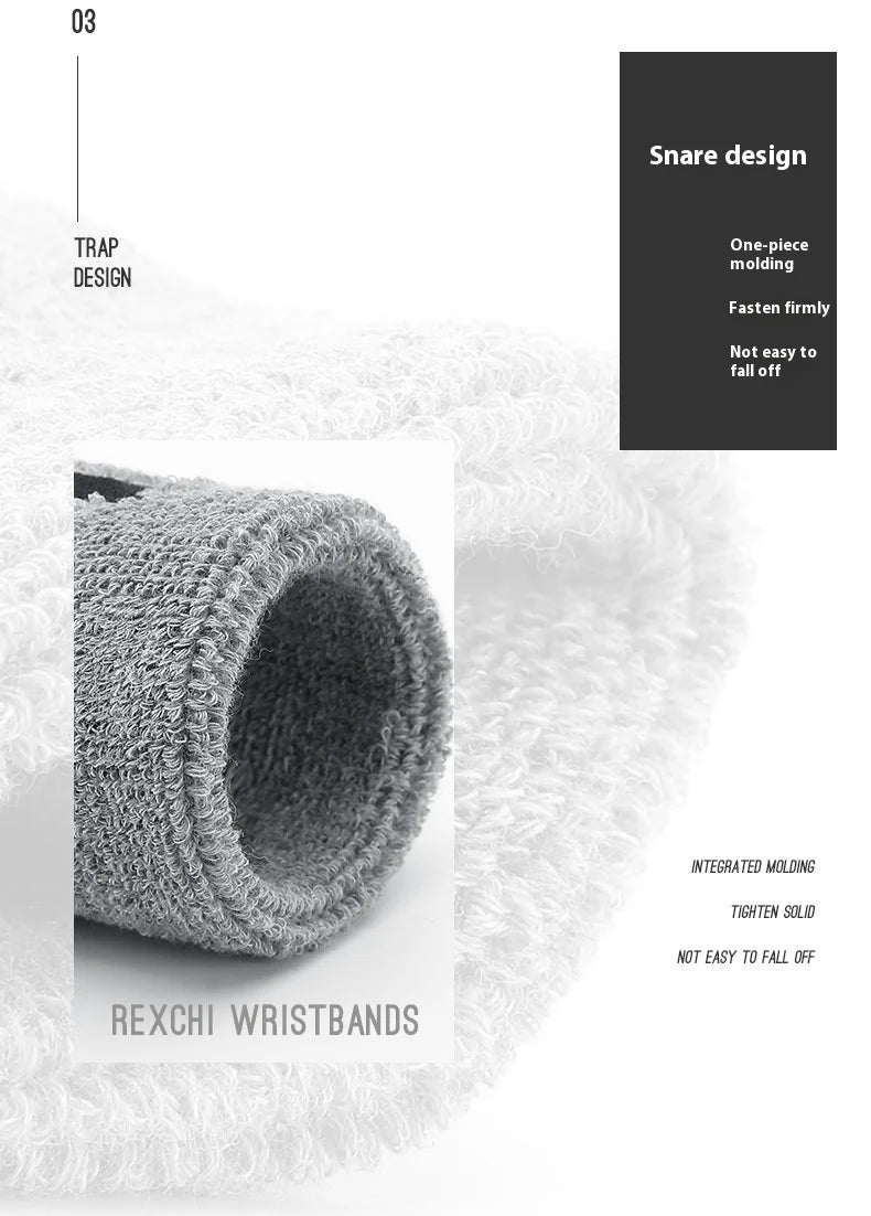 Unisex Terry Knit Sports Wristbands, Pair, image 15 of 21