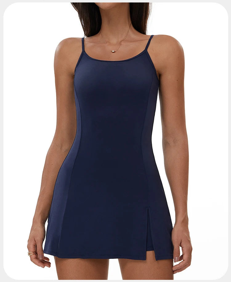 Women's One-Piece Skirted Yoga Bodysuit