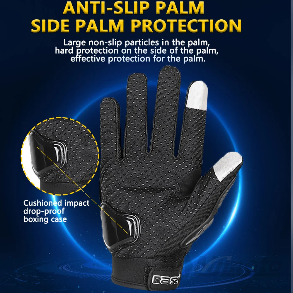 Summer Breathable Full Finger Motorcycle Gloves Non-slip Wear-resistant