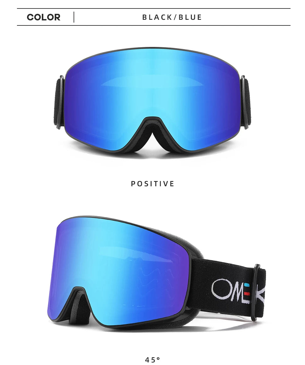 Double-Layer Lens Anti-Fog Ski Goggles