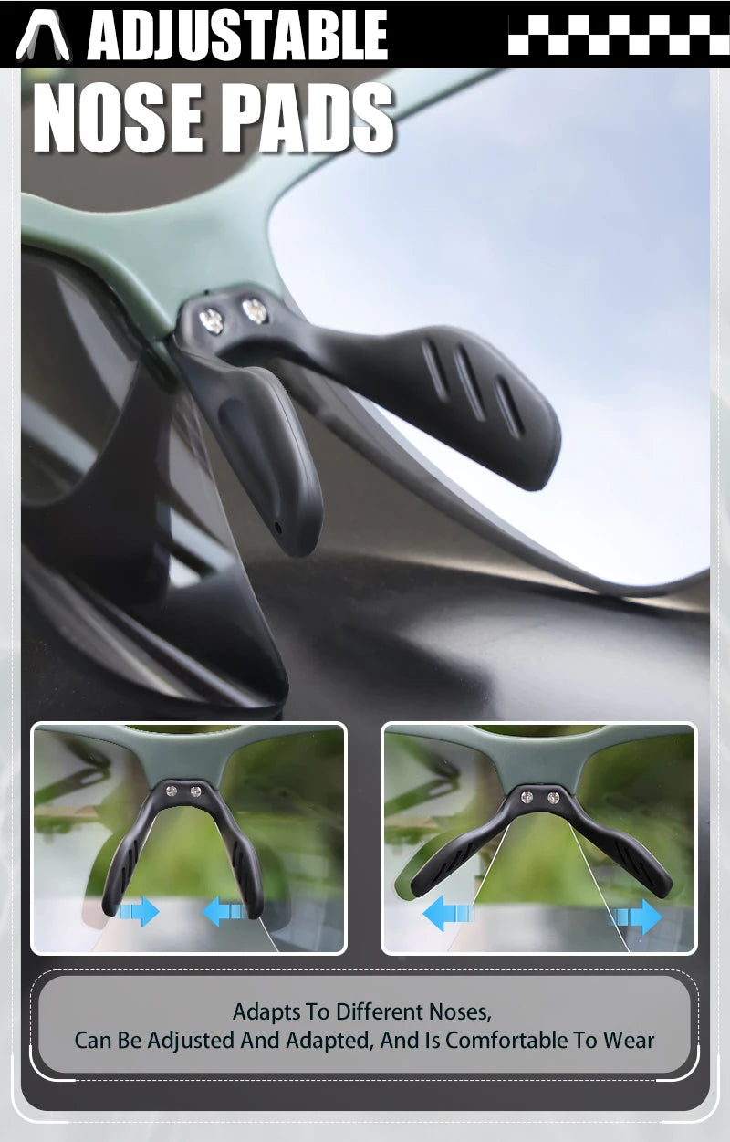 SCVCN Photochromic Cycling Glasses Men MTB Cycling Sunglasses