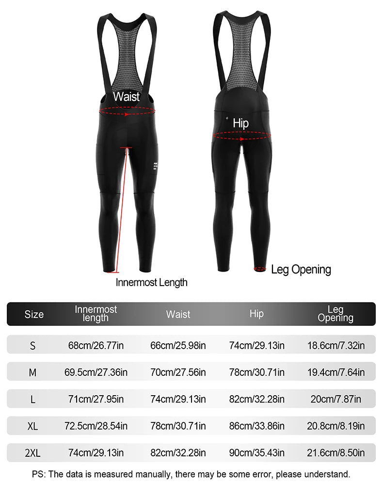 Men's Spring Padded Cycling Bib Tights