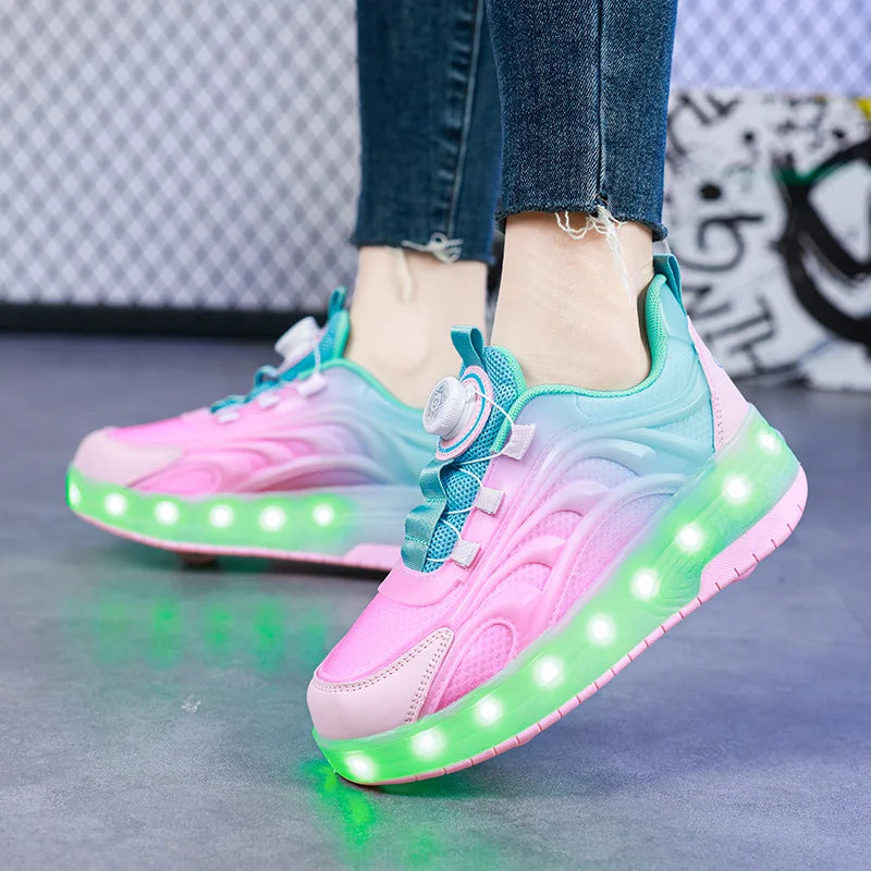 Kids' Light-Up Two-Wheel Roller Shoes