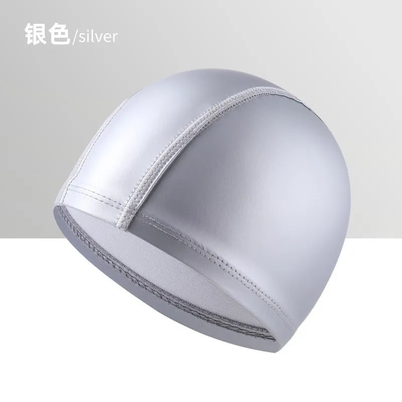 PU Coated Swimming Cap Unisex Comfortable Summer Swimming