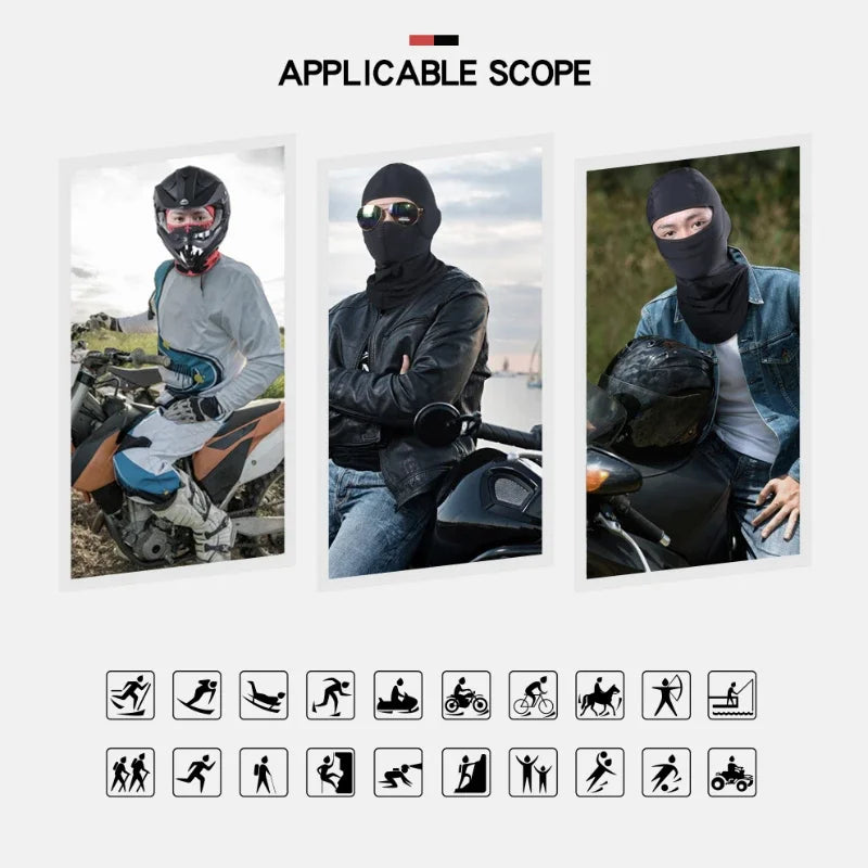 Motorcycle Balaclava Hood, Fits Under Helmet