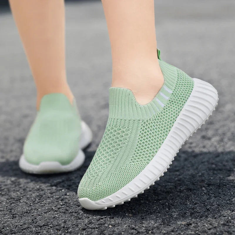 Kids' Slip-On Sock-Style Running Trainers