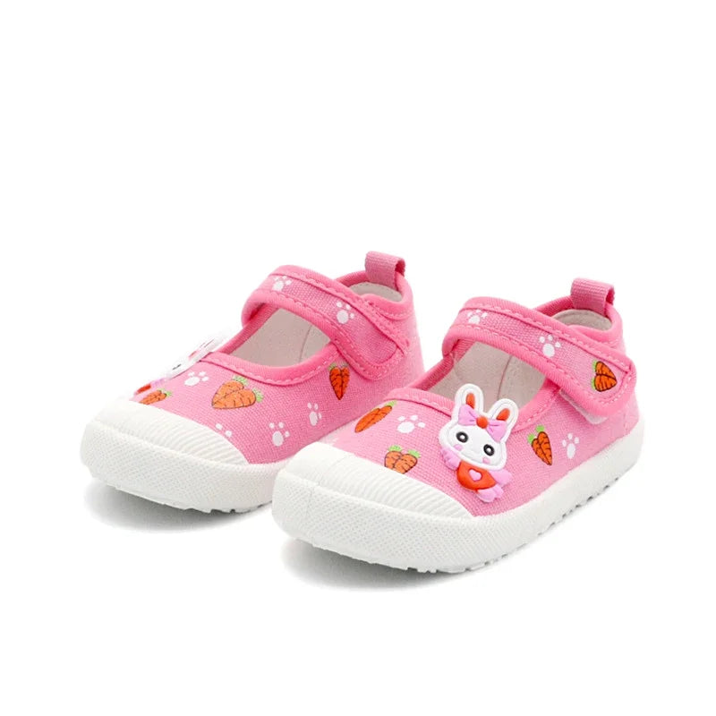 Girls' Soft Canvas Sports Shoes, EU 21-30