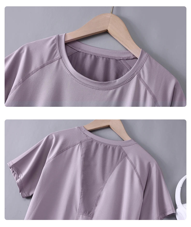 DRUR Yoga Tops Sportswear Woman Gym Shirts Breathable