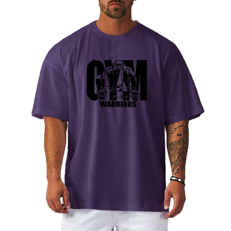 Men's Oversized Drop-Shoulder Gym T-Shirt
