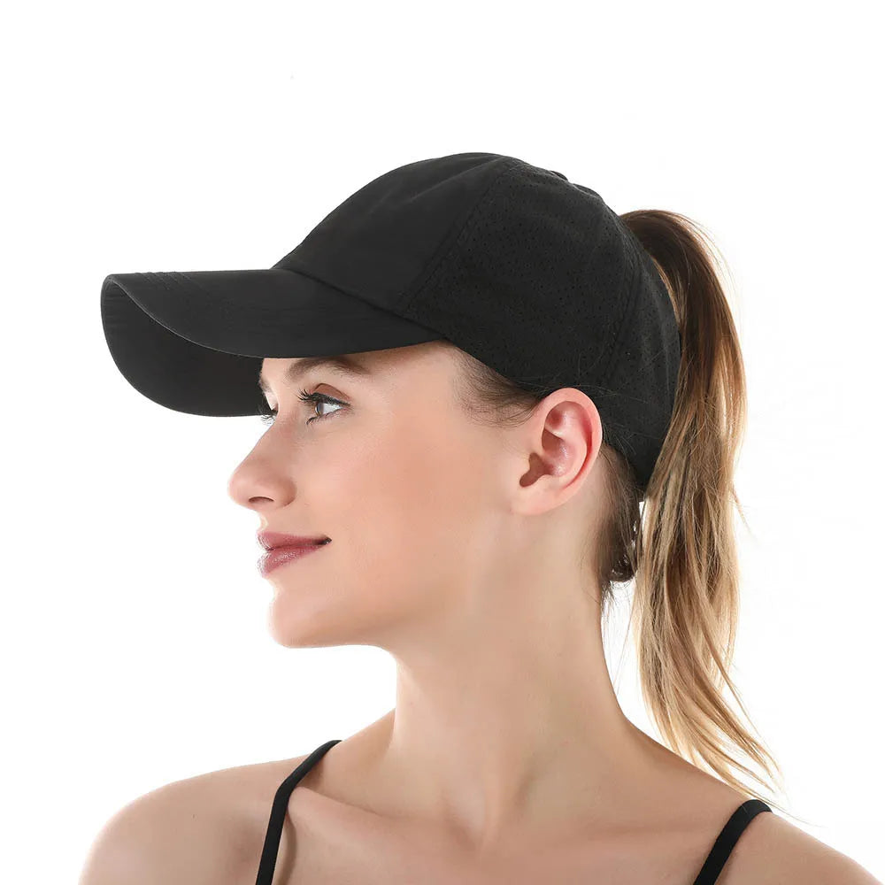 Women's Cross-Back Ponytail Baseball Cap, image 11 of 26
