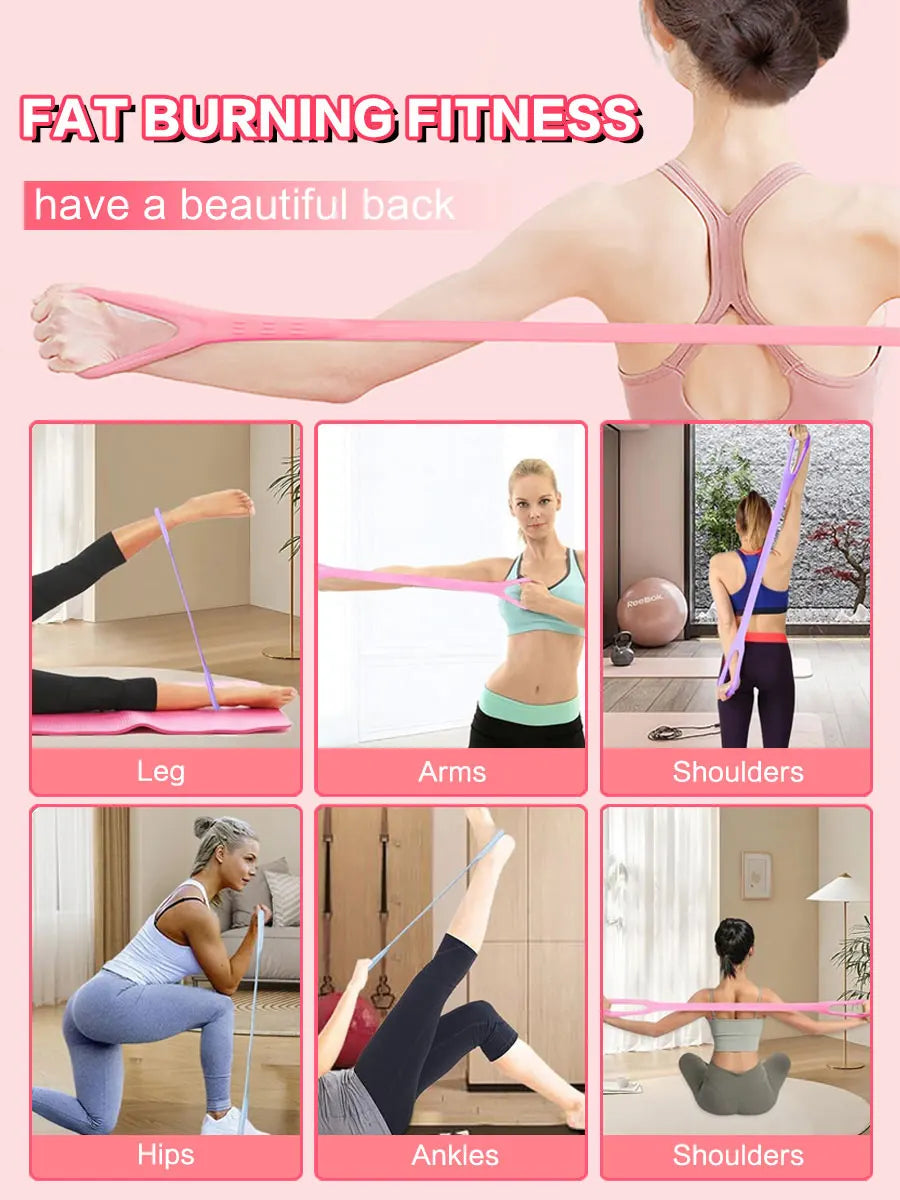 8 Resistance Bands, Arm Back Shoulder Exercise Elastic
