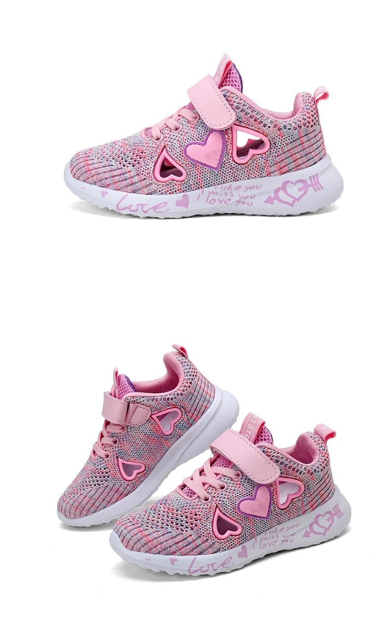 Girls Casual Shoes Light Mesh Sneakers Kids Summer