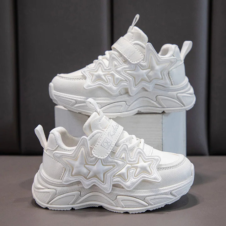 Girls' Chunky Platform Trainers, PU Leather