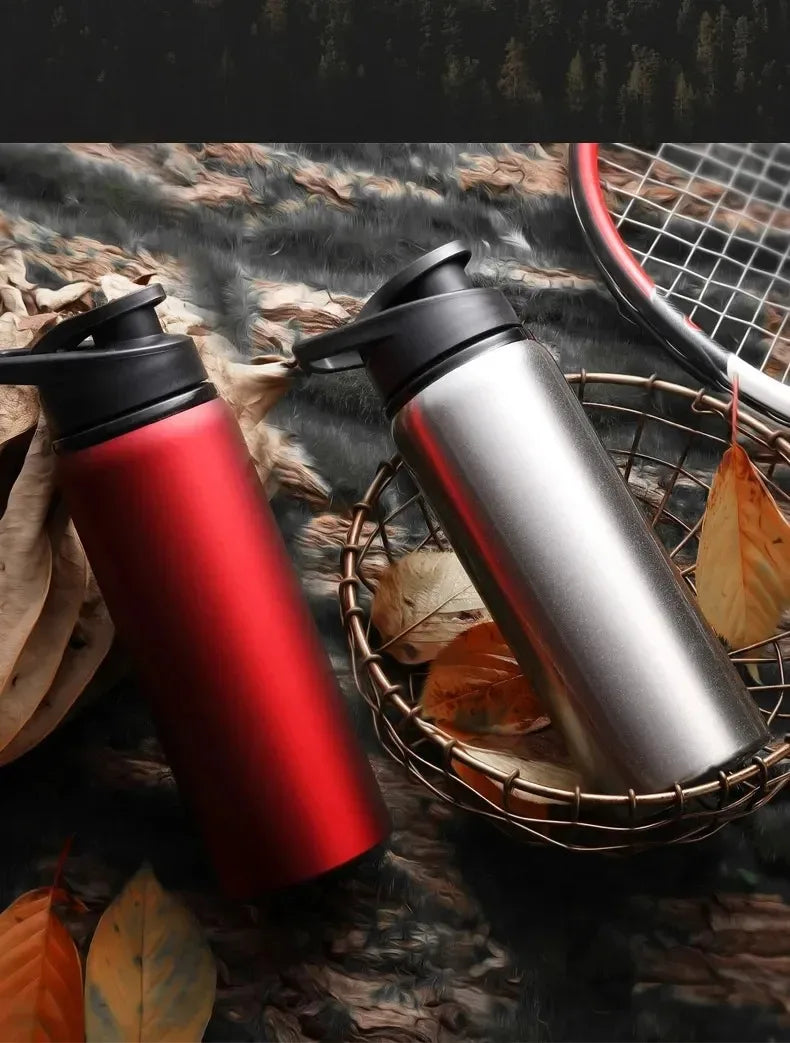Portable Stainless Steel Water Bottle Bicycle Riding Drinking