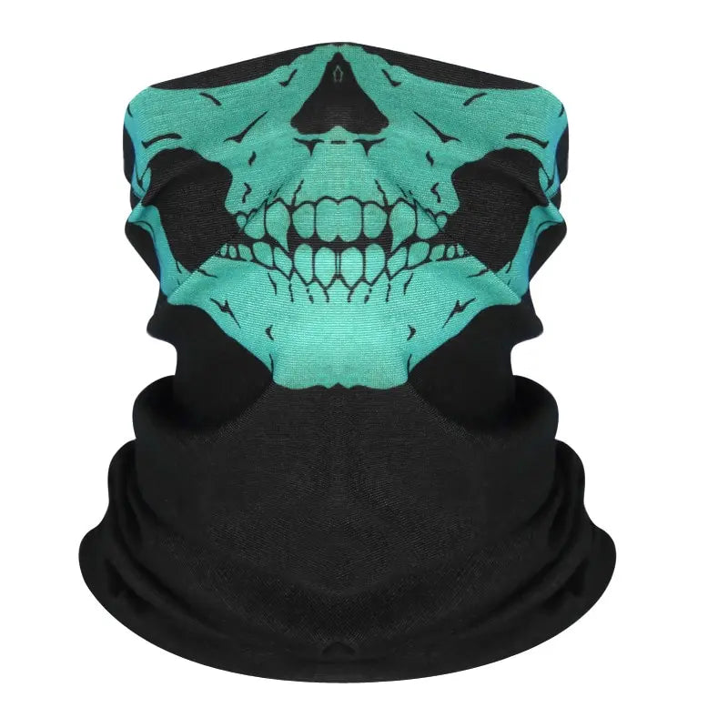 Seamless Skull Print Balaclava Neck Scarf, image 9 of 24