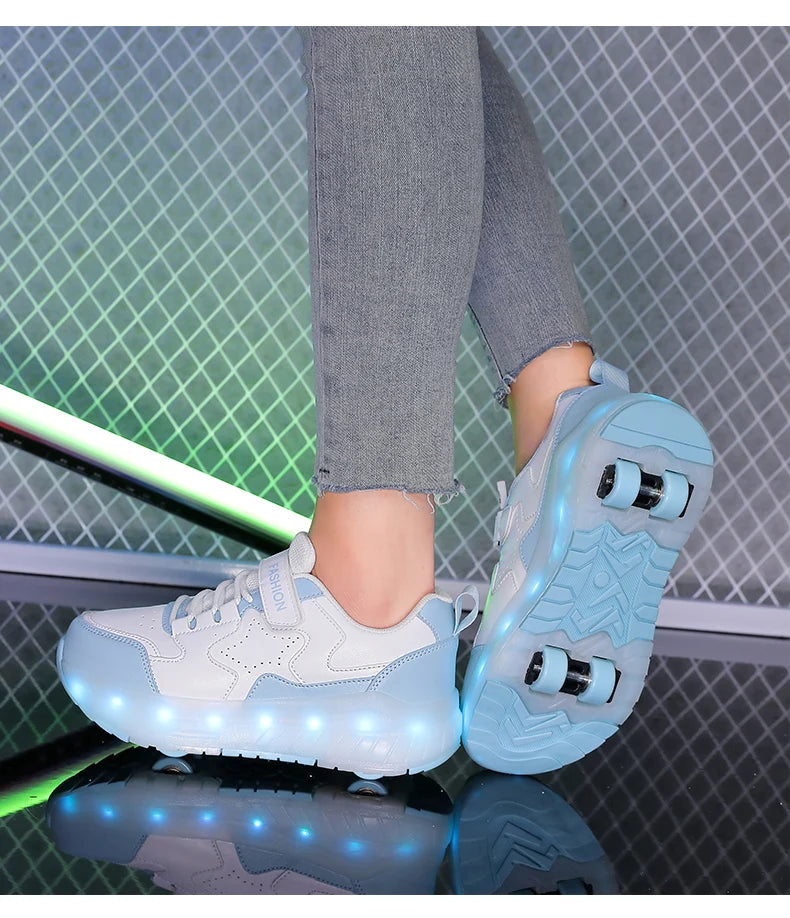 Kid Led Sneakers USB Charging Luminous Shoes Outdoor