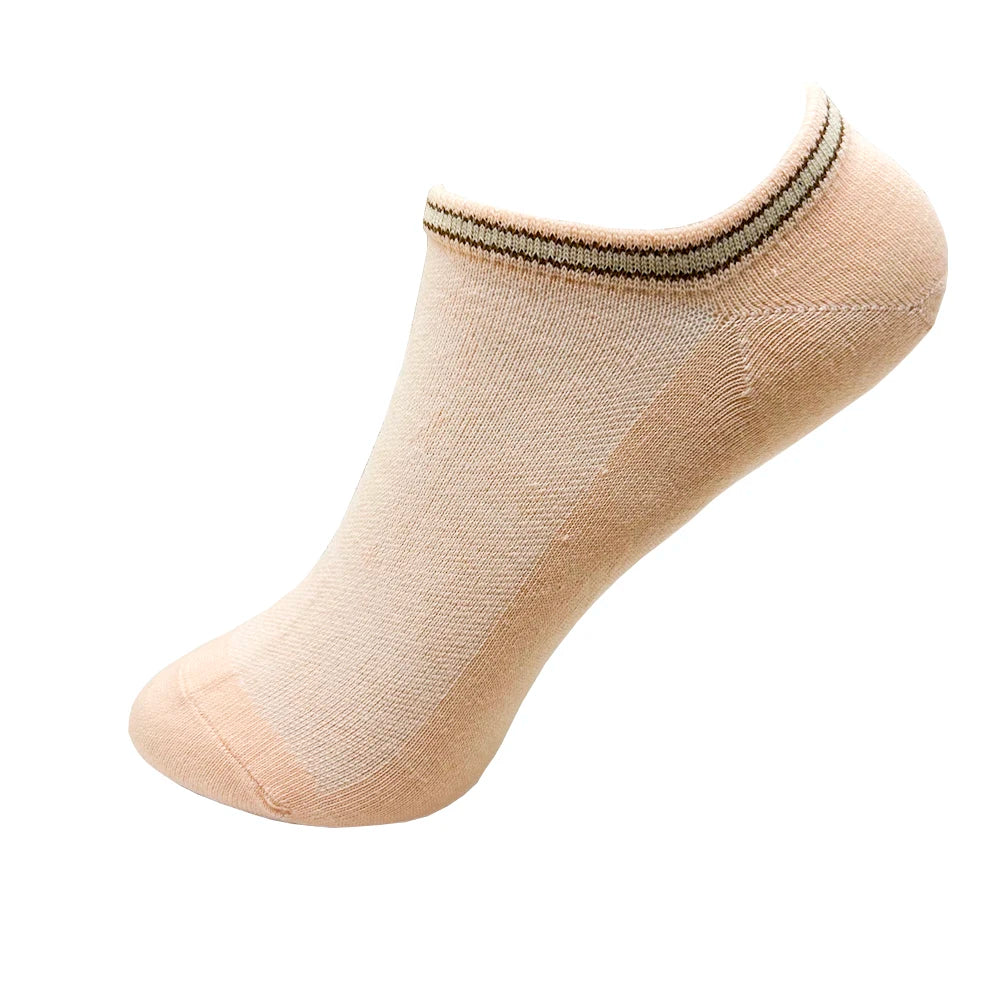 Women's Cotton No-Show Socks, 4 Pairs