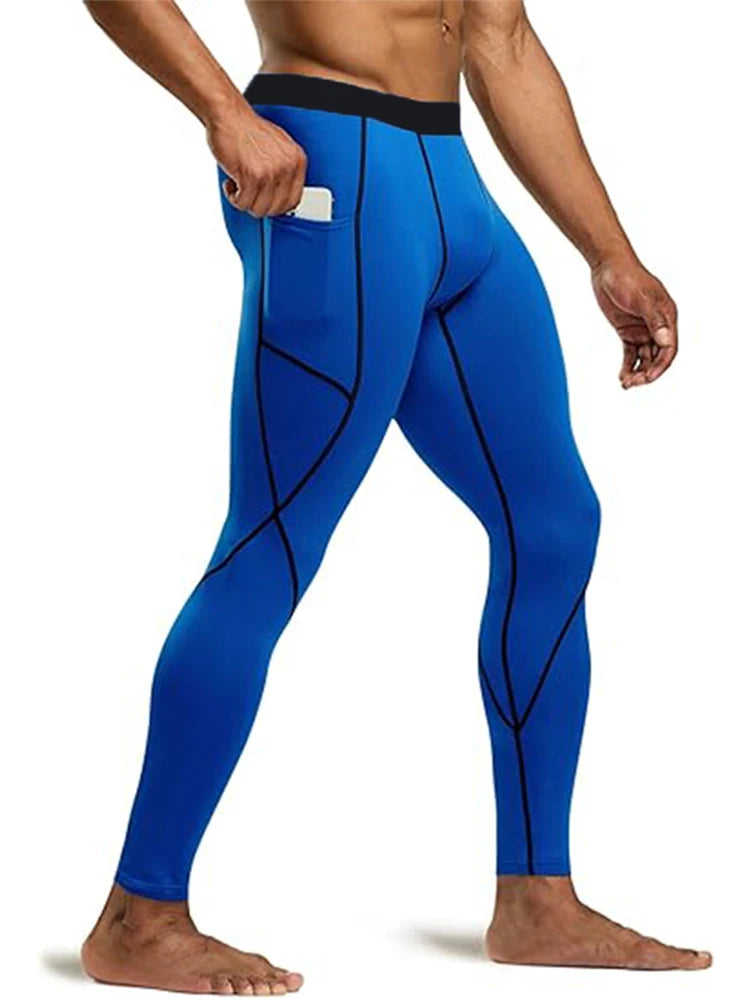 Men Running Leggings Quick Dry Gym Sport Tights