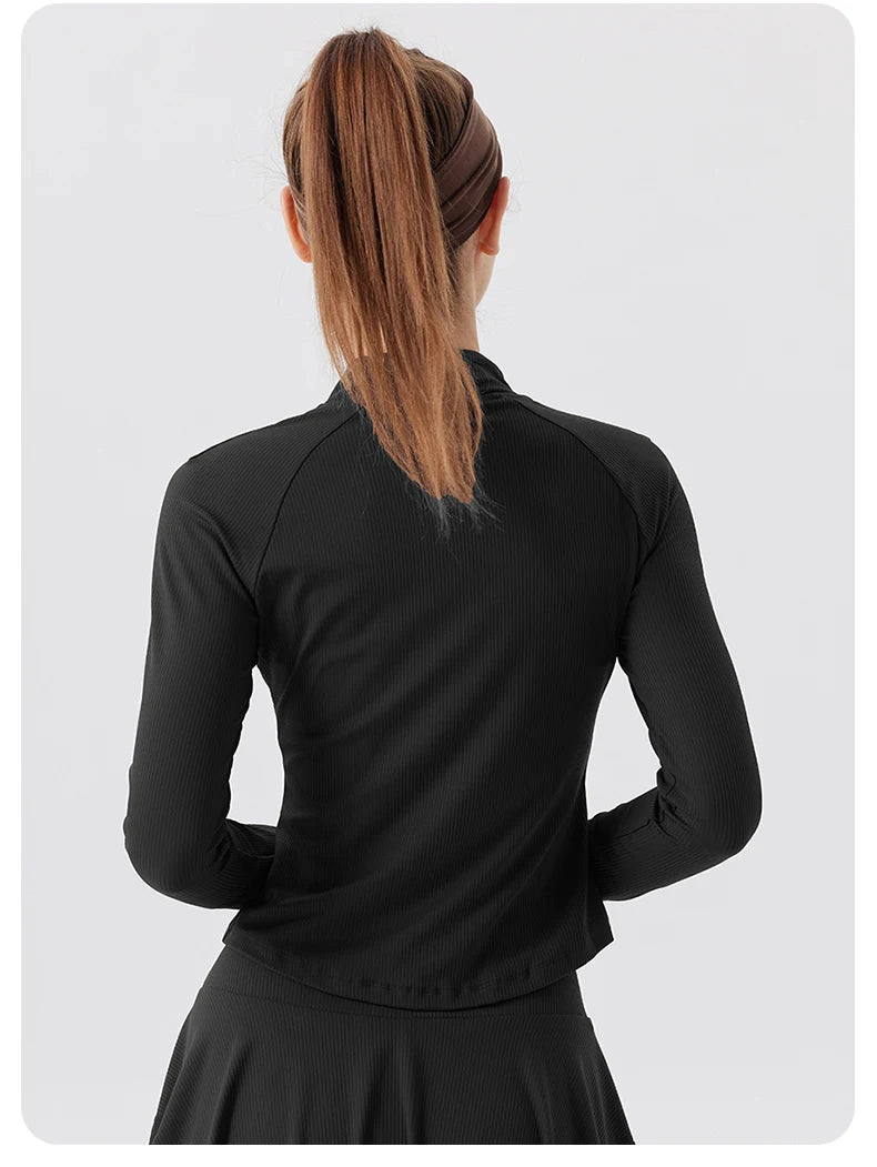 Summer Yoga Coat Women Yoga Fitness Wear Zipper