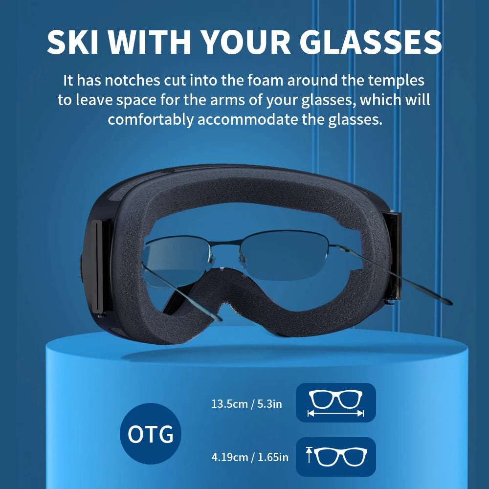 NATFIRE Unisex Anti-Fog Ski Goggles