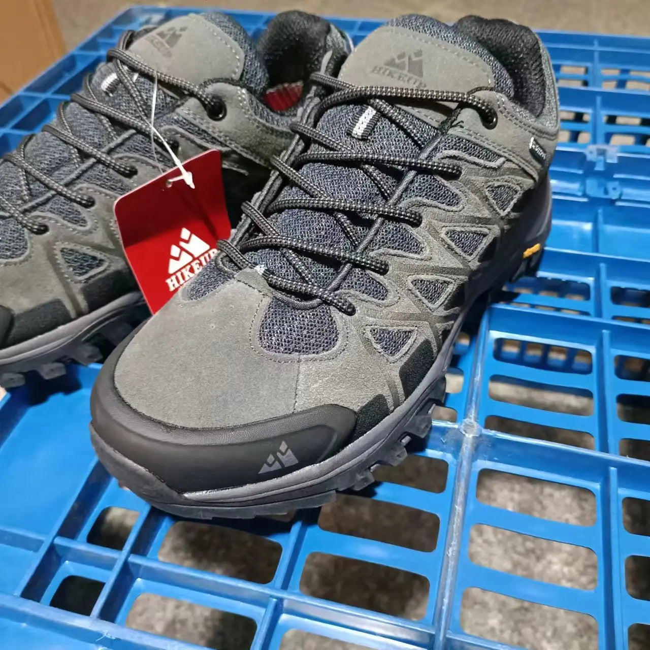 HIKEUP New Arrival Mens Hiking Shoes Breathable Lace