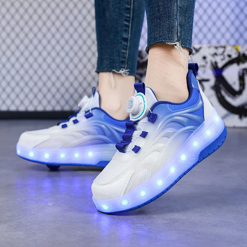 Kids' Light-Up Two-Wheel Roller Shoes
